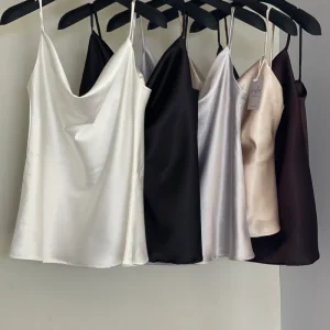 تاپ ساتن یقه شل شیک