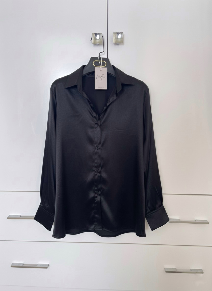 شومیز ساتن مشکی