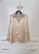 شومیز ساتن کرم